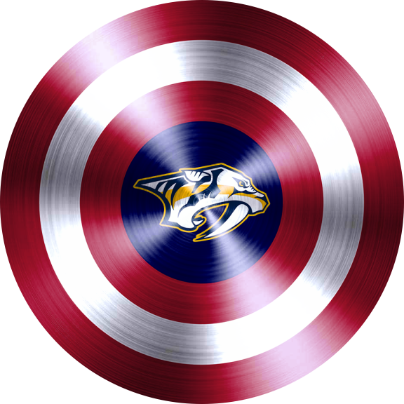 Captain American Shield With Nashville Predators Logo cricut iron on